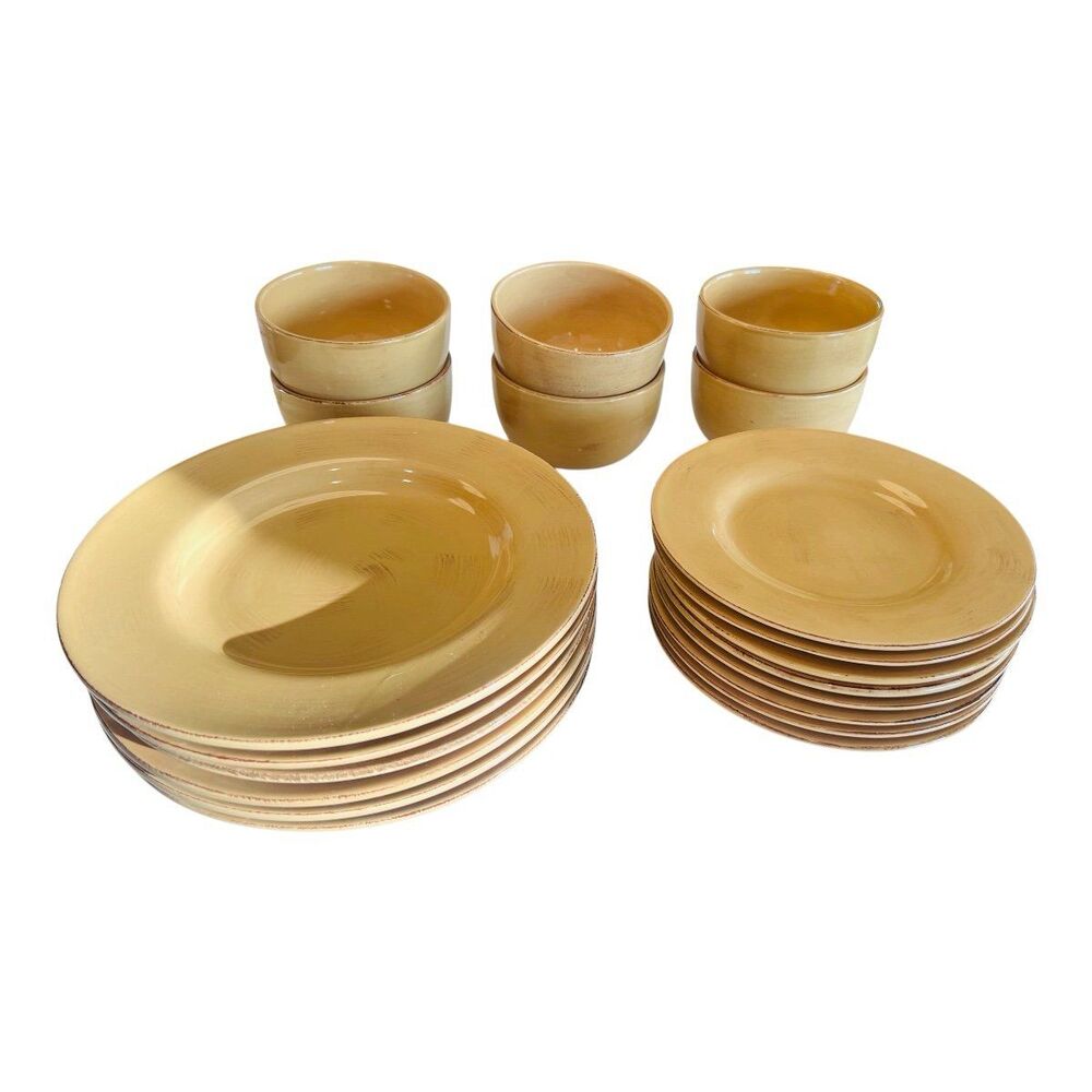 Lucca Signature Housewares Tuscan Stoneware Dinnerware Set 18 Piece Set